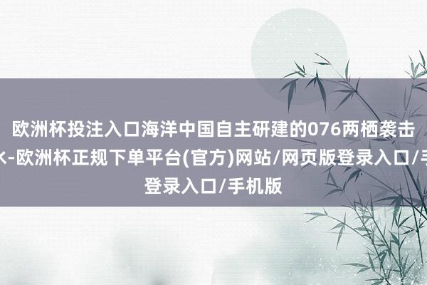 欧洲杯投注入口海洋中国自主研建的076两栖袭击舰下水-欧洲杯正规下单平台(官方)网站/网页版登录入口/手机版