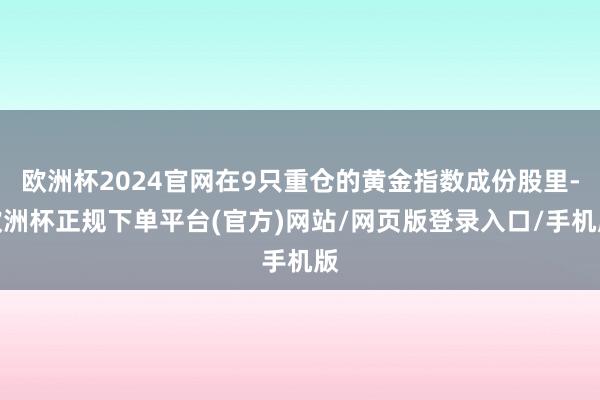 欧洲杯2024官网在9只重仓的黄金指数成份股里-欧洲杯正规下单平台(官方)网站/网页版登录入口/手机版