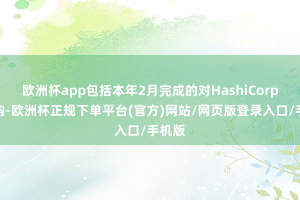 欧洲杯app包括本年2月完成的对HashiCorp的收购-欧洲杯正规下单平台(官方)网站/网页版登录入口/手机版