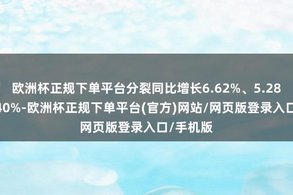 欧洲杯正规下单平台分裂同比增长6.62%、5.28%、10.40%-欧洲杯正规下单平台(官方)网站/网页版登录入口/手机版